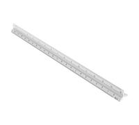 Righello tecnico in alluminio da 30 cm, per architetto, scala triangolare, quadrato da falegname, 30,5 cm