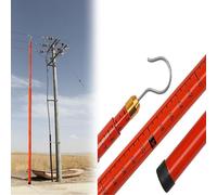 Righello Telescopico Per La Misurazione 'altezza, Antenna Leggera In Resina Per Il Controllo 'asta Di Misurazione,(Orange,18m/59ft)