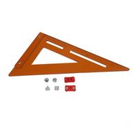 Righello triangolare 2 in 1 per la lavorazione del legno, con cursore di posizionamento regolabile e guida per il posizionamento preciso dell'angolo e del trapano (220 x 380)