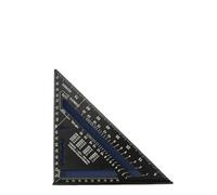 Righello triangolare 90 gradi Misuratore di angoli da 7 pollici Righello triangolare Squadra da prova Squadra triangolare Triangolo Falegnameria Metallo Squadra da carpentiere(7Inch Silver)