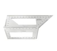 Righello triangolare a mitra - Strumento quadrato multi-angolo | Regole di disegno del goniometro quadrato da 45/90 gradi | Righello triangolare a scheda ad alta precisione | Strumento di misurazione