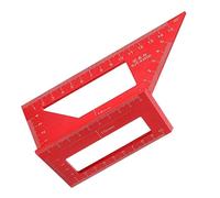 Righello triangolare a mitra - Strumento quadrato multi-angolo | Regole di disegno del goniometro quadrato da 45/90 gradi | Righello triangolare a scheda ad alta precisione | Strumento di misurazione