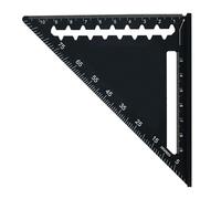 Righello triangolare da 10,2 cm, strumento di misurazione per falegnameria in alluminio, righello angolato metrico con velocità quadrata per la lavorazione del legno