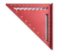 Righello triangolare da 10,2 cm, strumento di misurazione per falegnameria in alluminio, righello angolato metrico con velocità quadrata per la lavorazione del legno