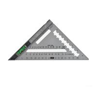Righello triangolare da 28 cm, in lega di alluminio, con righello corto staccabile e magnete integrato, strumento di layout per goniometro alto per falegnameria, lavorazione del legno, coperture e
