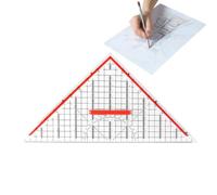 Righello triangolare da disegno trasparente cancelleria matematica | Righelli geometrici per ingegneri, studenti, architetti, disegno artistico, pittura, lavorazione del legno