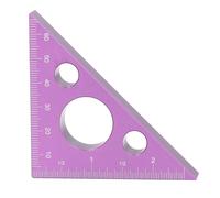 righello triangolare di precisione, Righello quadrato a triangolo ad angolo retto multicolore da 45 gradi in lega di alluminio 3 pollici for la lavorazione del legno(Purple)