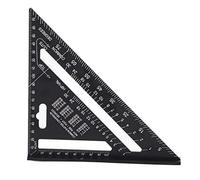 righello triangolare di precisione, Righello triangolare in alluminio da 7 pollici, strumento for la lavorazione del legno quadrato falegname portatile for trave nero