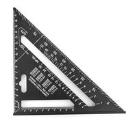 righello triangolare di precisione, Set da falegname 7 pollici multicolore con righello triangolare in lega di alluminio(7Inch Black)