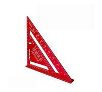 righello triangolare di precisione, Strumento for carpentiere con angolo metrico multicolor in lega di alluminio da 7 pollici righello triangolare(Red English System)