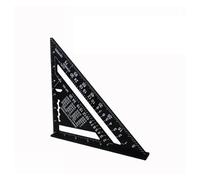 righello triangolare di precisione, Triangolo Speed Square 7 pollici Attrezzo da carpentiere in lega di alluminio Angolo metrico Multicolor(Black English System)