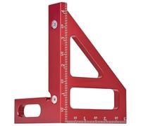 Righello triangolare for la lavorazione del legno, righello di marcatura ispessito, righello triangolare in lega di alluminio che può essere utilizzato a lungo, assistente domestico(Red 2)