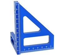 Righello triangolare for la lavorazione del legno, righello di marcatura ispessito, righello triangolare in lega di alluminio che può essere utilizzato a lungo, assistente domestico(Blue 1)