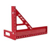 Righello triangolare for la lavorazione del legno, righello di marcatura ispessito, righello triangolare in lega di alluminio che può essere utilizzato a lungo, assistente domestico(Red 5)