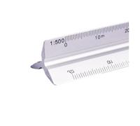 Righello Triangolare in Alluminio Righello triangolare da 30 cm 1:20-1:500 dritto in plastica metallica Metrico Architetto Ingegnere Strumento di misura for redazione(03 aluminum alloy)