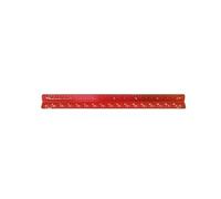 Righello Triangolare in Alluminio Righello triangolare in alluminio da 15 cm - Strumento di misurazione architettonica for studenti for disegno e ingegneria(Red)