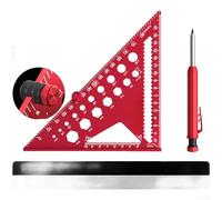 Righello triangolare in lega di alluminio con scale incise di precisione per una precisione ripetuta nelle impostazioni di saldatura e fabbricazione di carpenteria (C)