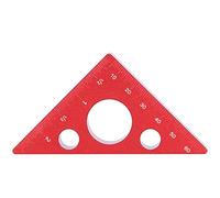 Righello triangolare in lega di alluminio, strumento per la misurazione dell’altezza spesso con doppia scala, righello da falegname ad angolo retto per il fai-da-te nel lavoro del