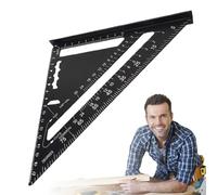 Righello Triangolare | Metrica Ingegneristica in Metallo - Strumento di Misura in Lega di Alluminio per Lavori Geometrici Disegno Tecnico Carpenteria Costruzioni Progetti di Ingegneria