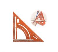Righello triangolare per falegname, righello angolare in lega di precisione, multifunzionale, triangolare, posizionamento regolabile, strumento per disegno circolare per lavorazione del legno e