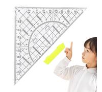 Righello triangolare per il disegno - Set di regole di disegno geometria triangolare da 22 cm, goniometro di matematica, righello scolastico per il taglio di cucito