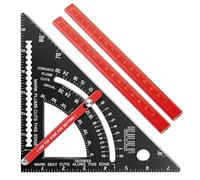 Righello triangolare per la lavorazione del legno da 17,8 cm, per angoli, livelli e attività di regolazione della sega (B)