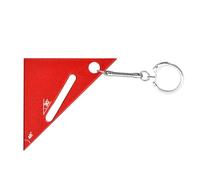 Righello triangolare per la lavorazione del legno, righello triangolare in metallo | mini strumento di misurazione,Strumento di misura portatile con portachiavi, goniometro a 90/45 gradi in