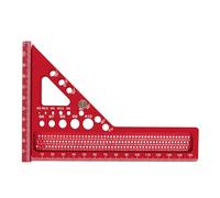 Righello triangolare per la lavorazione del legno - Strumento di misurazione Multi-angolo, Quadrato in alluminio con layout di precisione | righello triangolare per ingegneri, goniometro per scheda