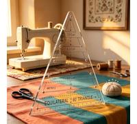 Righello triangolare per patchwork, modello da cucito in acrilico, 15,2 cm | Raggi da 1 cm, trasparenti con linee a griglia, per tagliare tessuti, patchwork e artigianato fai da te