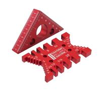 Righello triangolare professionale in alluminio con scala in pollici/metrica, angoli di 45/90°, strumento di misurazione di precisione durevole multiuso per falegnameria, costruzione, progetti fai da
