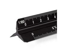 Righello Triangolare, Scalimetro Righello Trinagolare Ideale, 30cm Scalimetro Alluminio Nero, Righelli Scala per Architetti e Ingegneri Righelli Scala per Architetti e Ingegneri(1:20 1:25 1:50 1:100
