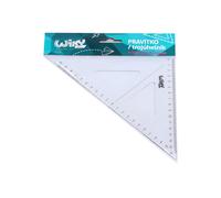 Righello triangolare trasparente con tacca innovativa