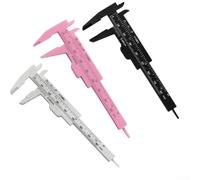 Righello Vernier a doppia scala 0-80mm interno esterno (bianco+nero+rosa)