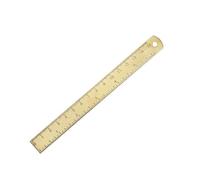 Righello vintage in ottone per mini bordo dritto, resistente all'usura, doppia scala, per lavori artigianali, taglio officina, 150 mm (D)
