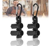 Right-Angle Ruler Clamp, Tall Stair Gauges for Framing Square, Aluminum Stair Gauge & Framing Square Clamp, Anti-Slip, Secure & High-Profile, Improves Precision (black-2pcs)