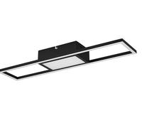 Plafoniera RIGIDO LED rettangolare con telecomando L.60cm nera R67172132