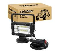 RIGIDON 1 Pcs 5 Pollici 72 W Faro da Ricerca Led, Faro Led Con Calamita, Luce da Lavoro con Base Magnetica, Luce da Ricerca, Per Auto Fuoristrada, Camion SUV 4x4 Barca, 12 V 24V Flood, 6000K Bianca
