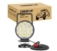 RIGIDON 1 Pcs Faro da ricerca Led, Luce da Lavoro con Base Magnetica, Luce da Ricerca, per Auto Fuoristrada, Camion SUV 4x4 Barca, 4 Pollici 42 W DC 12 V 24V Flood Luci di Lavoro a Led, 6000K Bianca
