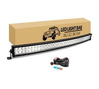 RIGIDON 105cm 240W Magro Dritto Barra Led Fuoristrada Curva, 42 pollici Barra Luce a Led con 12V cablaggio kit, Fari LED Luci da Lavoro per Auto Offroad Camion 4x4 SUV Veicoli 6000K Bianco