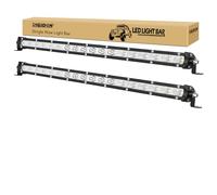 RIGIDON 2 Pcs Barra Led Fuoristrada, 20 Pollici 50cm 90W 12V 24V Singola Fila Sottile Barras Luce, Flood Spot Combo Lampada Per Auto Trattore Camion SUV ATV 4x4 Veicoli Offroad, Faretti Fendinebbia