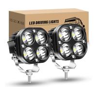 RIGIDON 2 Pcs Faro da Lavoro Led, 3 Pollici 40W Spot Luci di Lavoro a Led 12V 24V, Impermeabile Faretti Fendinebbia Spotlight per 4x4 Auto Trattore Fuoristrada Camion ATV UTV SUV Barca, 6000K bianca