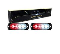 RIGIDON 2 Pezzis 4 LED Lampada di Emergenza Strobo Barra Led, 3.3 Pollice 12V 24V Faretti Fendinebbia Per Off road Auto Fuoristrada Camion SUV UTE ATV Barca 4x4 Veicoli, Bianco Rosso Impermeabile