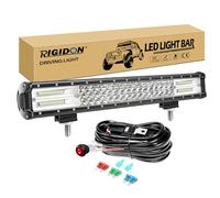 RIGIDON 20 Pollici 50cm 288W Barra Led Fuoristrada, Tripla Fila Barra Luce Led Con 12V Cablaggio, Luci di Lavoro Esterno Per Auto Trattore Camion SUV UTE ATV Barca 4x4 Veicoli Offroad, 6000K Bianca