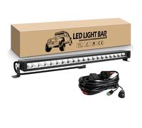 RIGIDON 23 pollici 58 cm 60W Barra LED Fuoristrada con 12V Cablaggio Kit, Singola Fila Sottile Barra Luce a Led Spot Faretti Fendinebbia per Offroad Auto Camion Trattore Veicoli 4x4 ATV UTV Barca