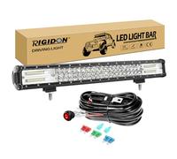 RIGIDON 23 Pollici 58cm 324W Barra Led Fuoristrada, Tripla Fila Barra Luce Led Con 12V Cablaggio, Luci di Lavoro Esterno Per Auto Trattore Camion SUV UTE ATV Barca 4x4 Veicoli Offroad, 6000K Bianca