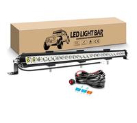 RIGIDON 29 Pollici 73 cm 90W Barra LED Fuoristrada con 12V Cablaggio Kit, Singola Fila Sottile Barra Luce Led Faretti Fendinebbia per Offroad Auto Camion Trattore Veicoli 4x4 ATV UTV Barca