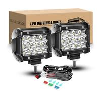 RIGIDON 2PCS 10cm 36W faro da lavoro faretti fendinebbia fari di profondità con 12v Cablaggio, Barra Luminosa a Led Luci per fuoristrada auto trattore camion 4x4 suv atv veicoli luce di guida