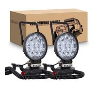 RIGIDON 2pcs 10cm 4 pollici faro da ricerca led, 42W rondoto spot luce da lavoro con supporto base magnetica, fari di profondità 12V 24V luce da ricerca per auto fuoristrada camion SUV 4x4 barca