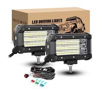 RIGIDON 2PCS 13cm 135W Faro da lavoro Led con 12v Cablaggio, Inondazione faretti fendinebbia fari di profondità Barra Led per Offroad Fuoristrada Auto Trattore Camion 4x4 suv atv veicoli