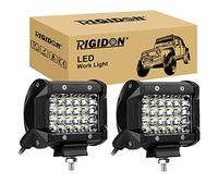 RIGIDON 2Pcs Barra Led Fuoristrada, 12V 24V 4 Pollici 10cm 60W Quad Row Barra Luce Led, Barra Led Esterno Per Auto Trattore Camion SUV UTE ATV Barca 4x4 Veicoli Offroad, 6000K Bianca Spot Beam